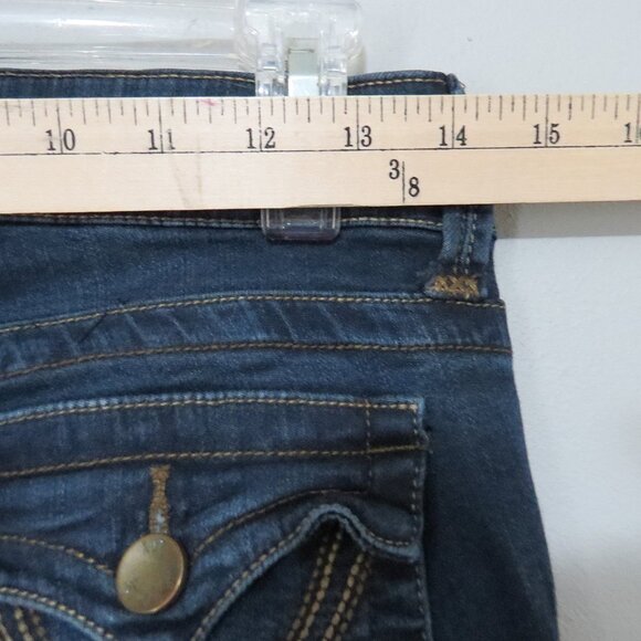 Kut from the Kloth Natalie Bootcut Flap Pocket Dark Wash Stretch Jeans Size 2 - Picture 9 of 16